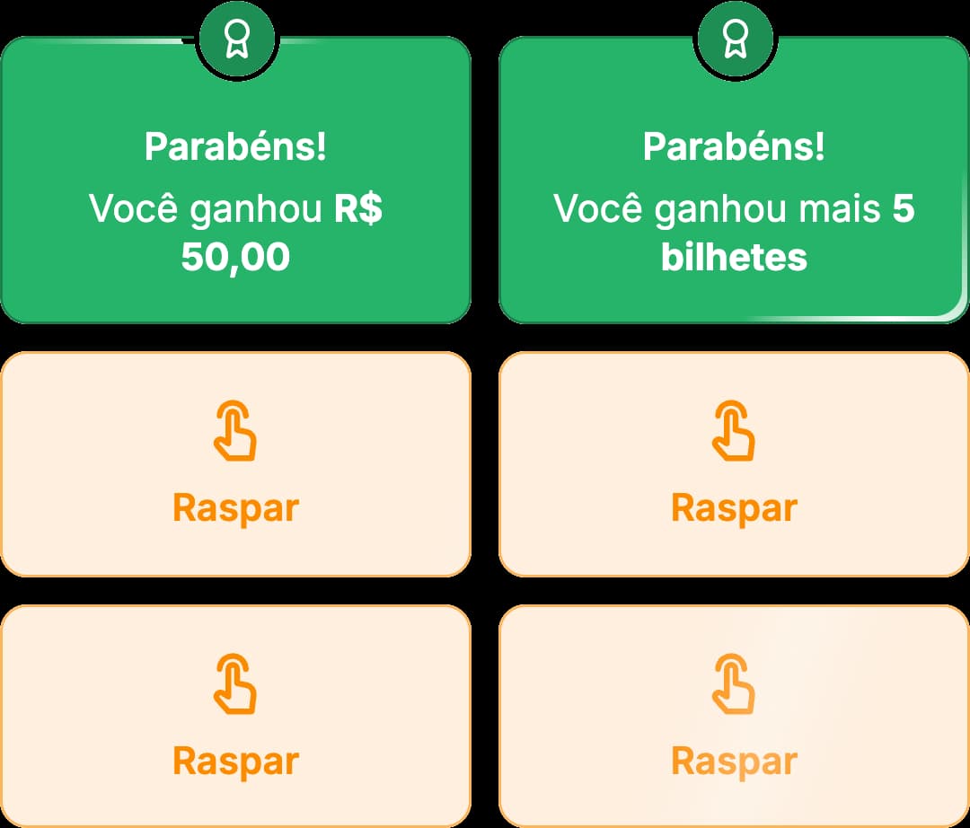 Raspadinha instantânea premiada